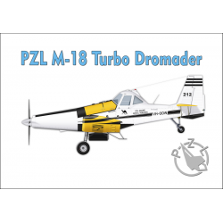 Magnes samolot PZL M-18 Turbo Dromader